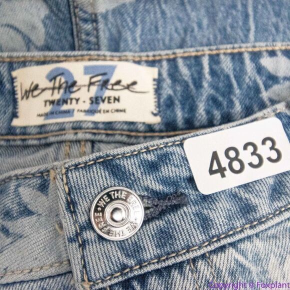 NEW Free‎ People We The Free Naiomi floral print flare jeans, 27 - Picture 13 of 14